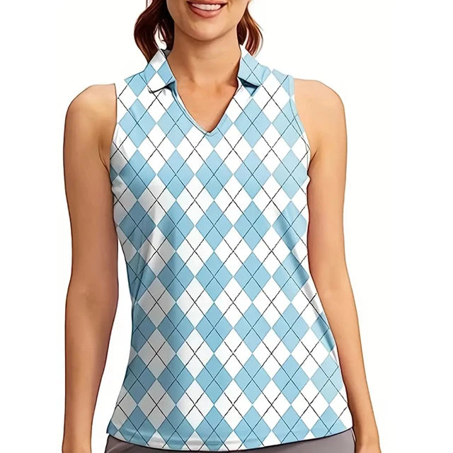 Women Sleeveless Turn-down Collar  Sport Vest